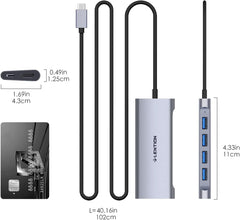 LENTION 3.3FT Long Cable USB-C Hub